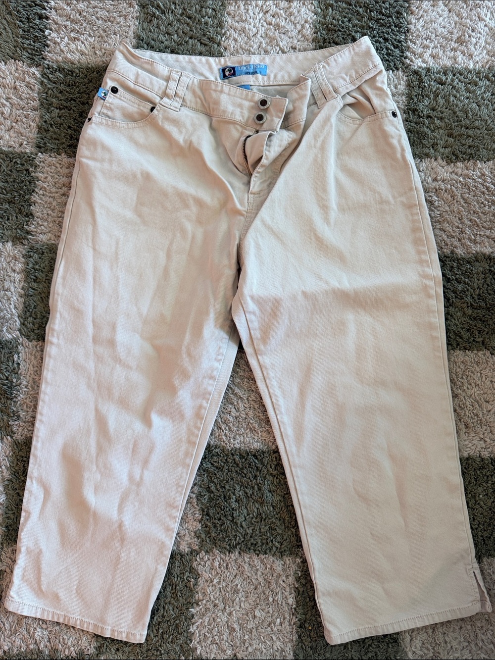 Duck Head Khaki Stretch Pants with Blue Logo Tag